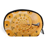 Retro Vintage Yellow Rotary Dial Spiral Droste Accessory Pouch (Large)