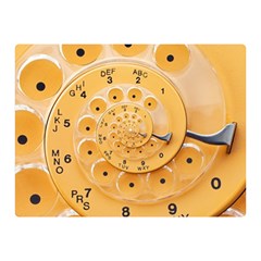 Retro Vintage Yellow Rotary Dial Spiral Droste Double Sided Flano Blanket (Mini) from ArtsNow.com 35 x27  Blanket Front