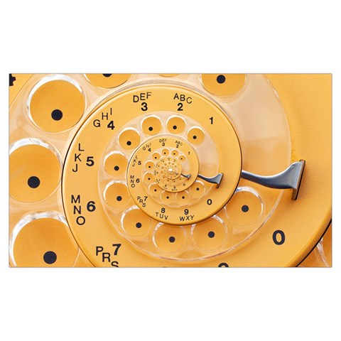 Retro Vintage Yellow Rotary Dial Spiral Droste Samsung Note 4 Hardshell Back Case from ArtsNow.com Front