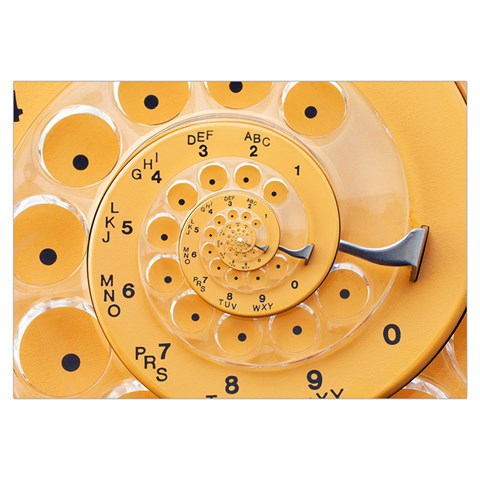 Retro Vintage Yellow Rotary Dial Spiral Droste Samsung Galaxy Note 4 Case (White) from ArtsNow.com Front