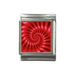 Glossy Red Spiral Fractal Italian Charm (13mm)