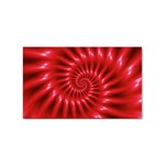 Glossy Red Spiral Fractal Sticker (Rectangular)