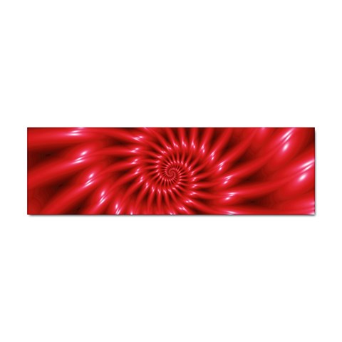 Glossy Red Spiral Fractal Sticker (Bumper) from ArtsNow.com Front