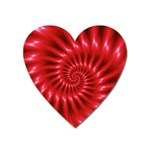 Glossy Red Spiral Fractal Magnet (Heart)