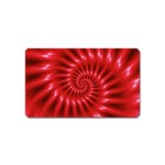 Glossy Red Spiral Fractal Magnet (Name Card)