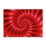 Glossy Red Spiral Fractal Sticker A4 (100 pack)