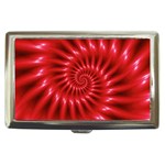 Glossy Red Spiral Fractal Cigarette Money Case