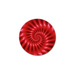 Glossy Red Spiral Fractal Golf Ball Marker (4 pack)