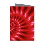 Glossy Red Spiral Fractal Mini Greeting Cards (Pkg of 8)