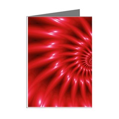 Glossy Red Spiral Fractal Mini Greeting Cards (Pkg of 8) from ArtsNow.com Right