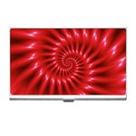 Glossy Red Spiral Fractal Business Card Holder