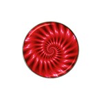 Glossy Red Spiral Fractal Hat Clip Ball Marker