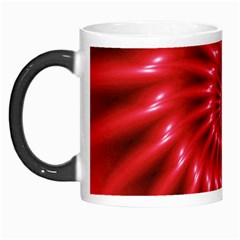 Glossy Red Spiral Fractal Morph Mug from ArtsNow.com Left