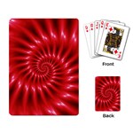 Glossy Red Spiral Fractal Playing Cards Single Design