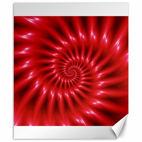 Glossy Red Spiral Fractal Canvas 8  x 10  from ArtsNow.com 8.15 x9.66  Canvas - 1