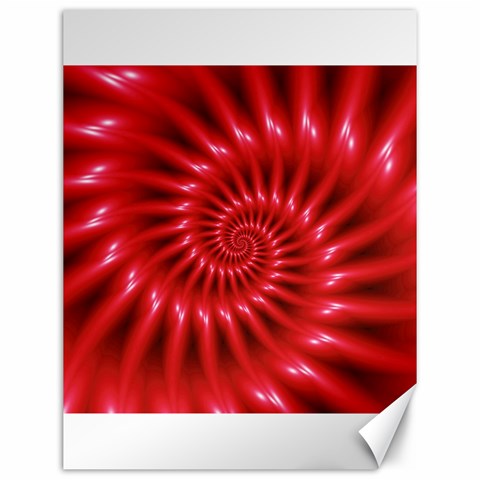 Glossy Red Spiral Fractal Canvas 12  x 16  from ArtsNow.com 11.86 x15.41  Canvas - 1