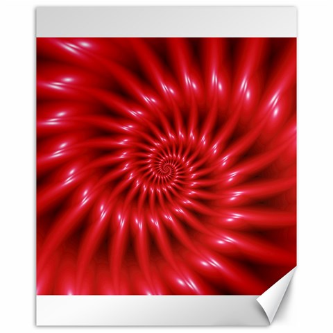 Glossy Red Spiral Fractal Canvas 16  x 20  from ArtsNow.com 15.75 x19.29  Canvas - 1