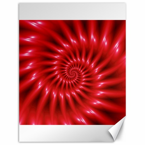 Glossy Red Spiral Fractal Canvas 18  x 24  from ArtsNow.com 17.8 x23.08  Canvas - 1