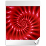 Glossy Red Spiral Fractal Canvas 18  x 24 