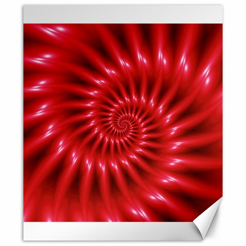 Glossy Red Spiral Fractal Canvas 20  x 24  from ArtsNow.com 19.57 x23.15  Canvas - 1