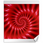 Glossy Red Spiral Fractal Canvas 20  x 24 