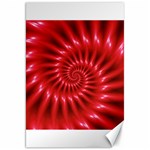 Glossy Red Spiral Fractal Canvas 20  x 30 