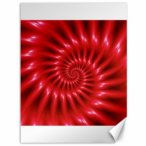 Glossy Red Spiral Fractal Canvas 36  x 48  from ArtsNow.com 35.26 x46.15  Canvas - 1