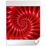 Glossy Red Spiral Fractal Canvas 36  x 48 