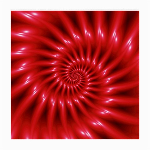 Glossy Red Spiral Fractal Medium Glasses Cloth from ArtsNow.com Front