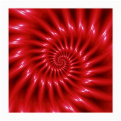 Glossy Red Spiral Fractal Medium Glasses Cloth (2 Sides) from ArtsNow.com Front