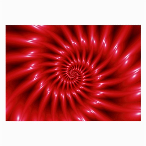 Glossy Red Spiral Fractal Large Glasses Cloth from ArtsNow.com Front