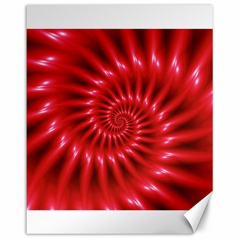 Glossy Red Spiral Fractal Canvas 11  x 14  from ArtsNow.com 10.95 x13.48  Canvas - 1