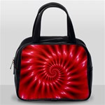 Glossy Red Spiral Fractal Classic Handbag (One Side)