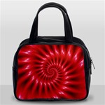 Glossy Red Spiral Fractal Classic Handbag (Two Sides)