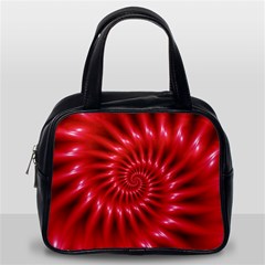 Glossy Red Spiral Fractal Classic Handbag (Two Sides) from ArtsNow.com Back