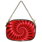 Glossy Red Spiral Fractal Chain Purse (One Side)