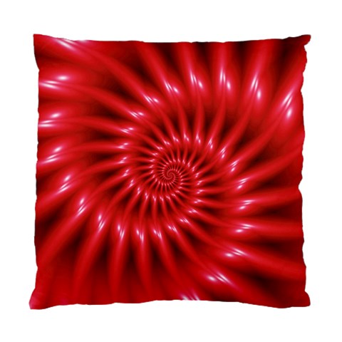 Glossy Red Spiral Fractal Standard Cushion Case (One Side) from ArtsNow.com Front