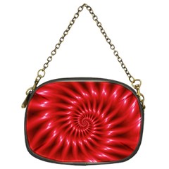 Glossy Red Spiral Fractal Chain Purse (Two Sides) from ArtsNow.com Front