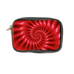 Glossy Red Spiral Fractal Coin Purse from ArtsNow.com Front