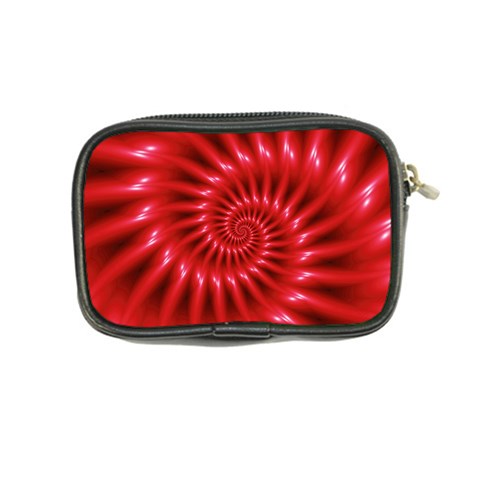 Glossy Red Spiral Fractal Coin Purse from ArtsNow.com Back