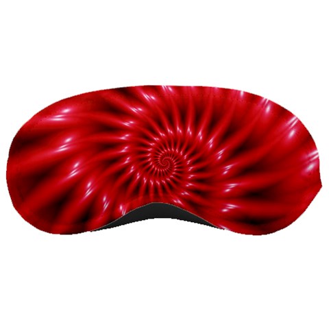 Glossy Red Spiral Fractal Sleeping Mask from ArtsNow.com Front