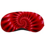 Glossy Red Spiral Fractal Sleeping Mask