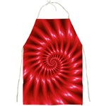 Glossy Red Spiral Fractal Full Print Apron