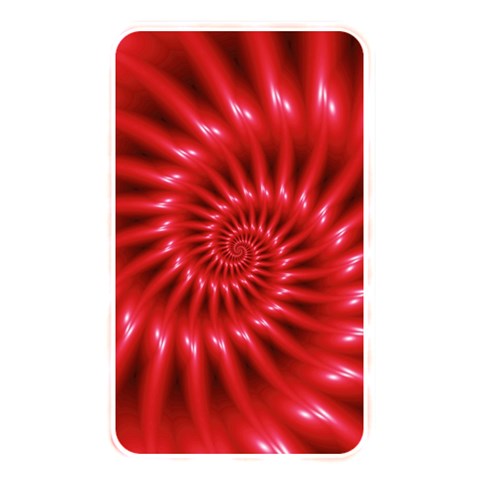 Glossy Red Spiral Fractal Memory Card Reader (Rectangular) from ArtsNow.com Front