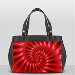 Glossy Red Spiral Fractal Oversize Office Handbag