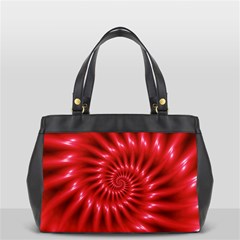 Glossy Red Spiral Fractal Oversize Office Handbag (2 Sides) from ArtsNow.com Back