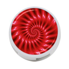 Glossy Red Spiral Fractal 4 Front