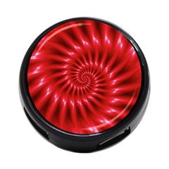 Glossy Red Spiral Fractal 4 Back