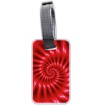 Glossy Red Spiral Fractal Luggage Tag (two sides)