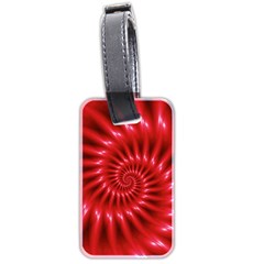 Glossy Red Spiral Fractal Luggage Tag (two sides) from ArtsNow.com Back